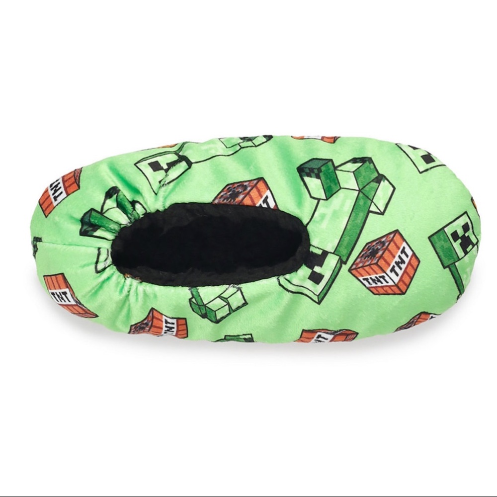 Minecraft Creeper TNT Snuggle Toes Slipper Socks - Picture 10 of 15